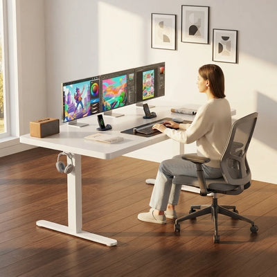 Electric Standing Desk, 71" x 30", 220 lb Capacity, Brushless Motor