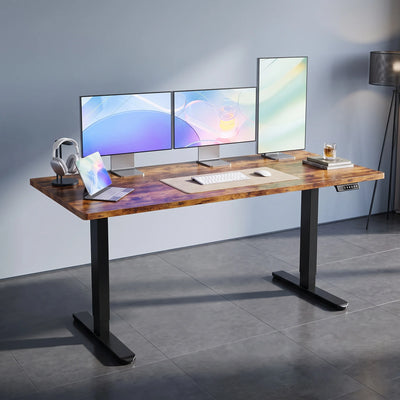 Electric Standing Desk Adjustable Height, 4 Memory Height Settings, Sit Stand Up Desk for Home Office & Computer Workstation