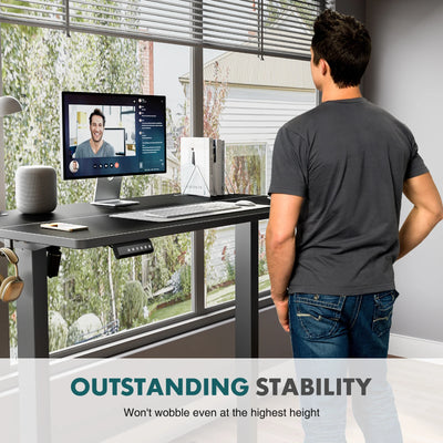 MCQ Electric Standing Desk Height Adjustable 40x24 Inch Stand Up Sit Stand Computer Desk Workstation Ergonomic Work Table