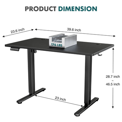 MCQ Electric Standing Desk Height Adjustable 40x24 Inch Stand Up Sit Stand Computer Desk Workstation Ergonomic Work Table