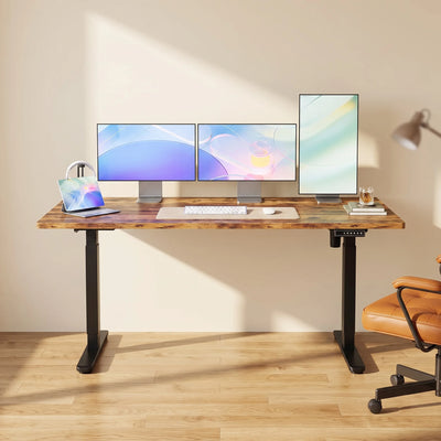 Electric Standing Desk Adjustable Height, 4 Memory Height Settings, Sit Stand Up Desk for Home Office & Computer Workstation