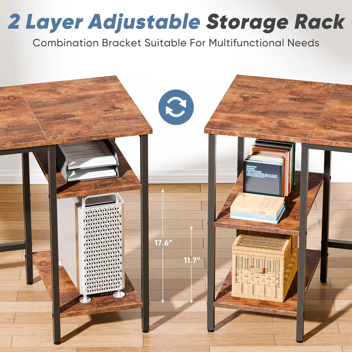 anadesks 62 inch L-shaped desk with drawers - image 3
