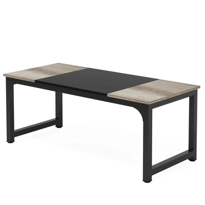 Large Computer Desk, 70" Modern Office Workstation for Home Study