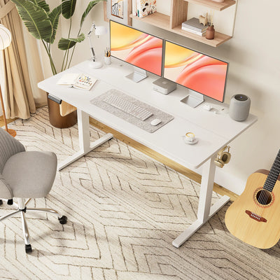 Electric Standing Desk, 55x24 Height Adjustable Workstation