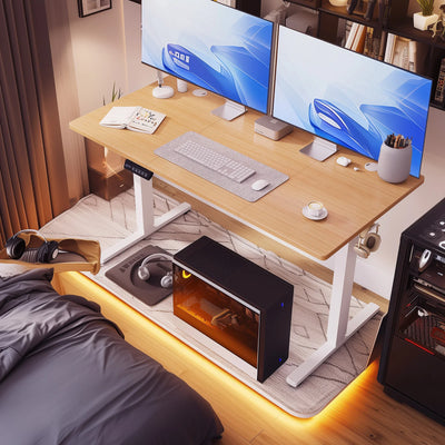 Electric Standing Desk, 63x24 Inch Height Adjustable, Ergonomic Office Workstation