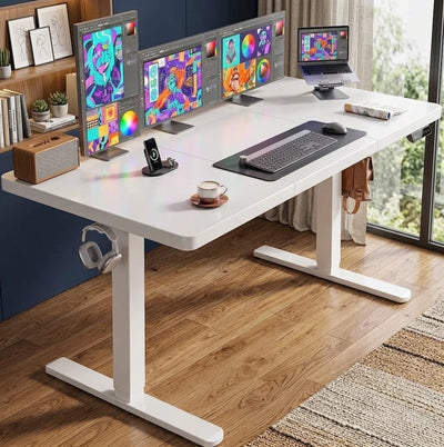 Electric Standing Desk, 71" x 30", 220 lb Capacity, Brushless Motor