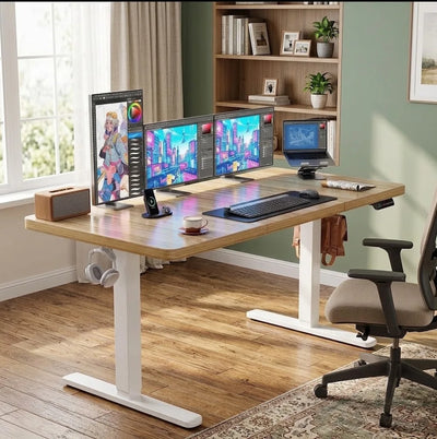 Electric Standing Desk, 71" x 30", 220 lb Capacity, Brushless Motor