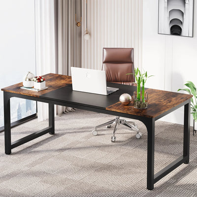 Large Computer Desk, 70" Modern Office Workstation for Home Study